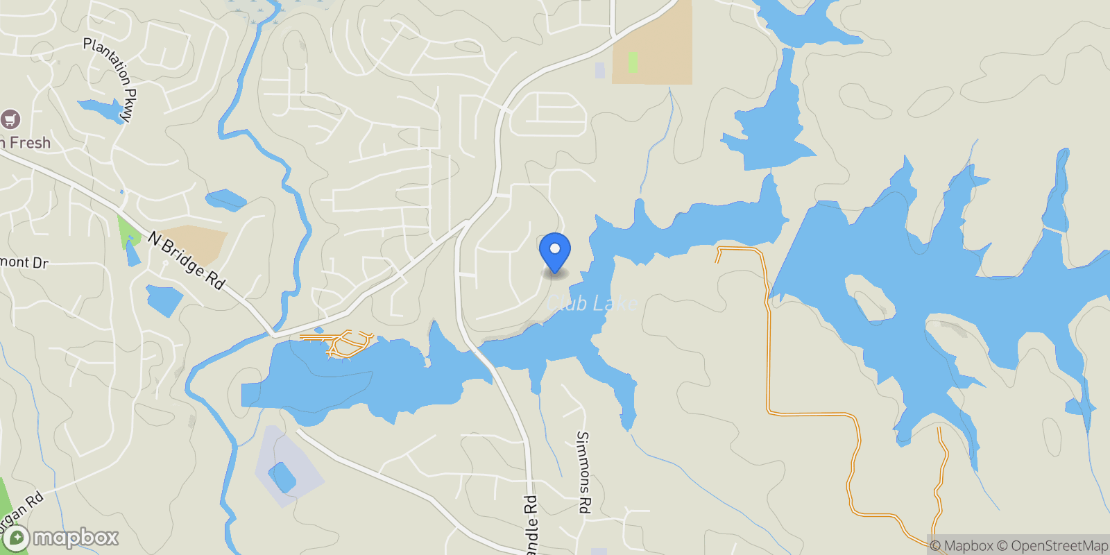 Map showing 12328 Edgewater Drive, Hampton, Georgia, United States.