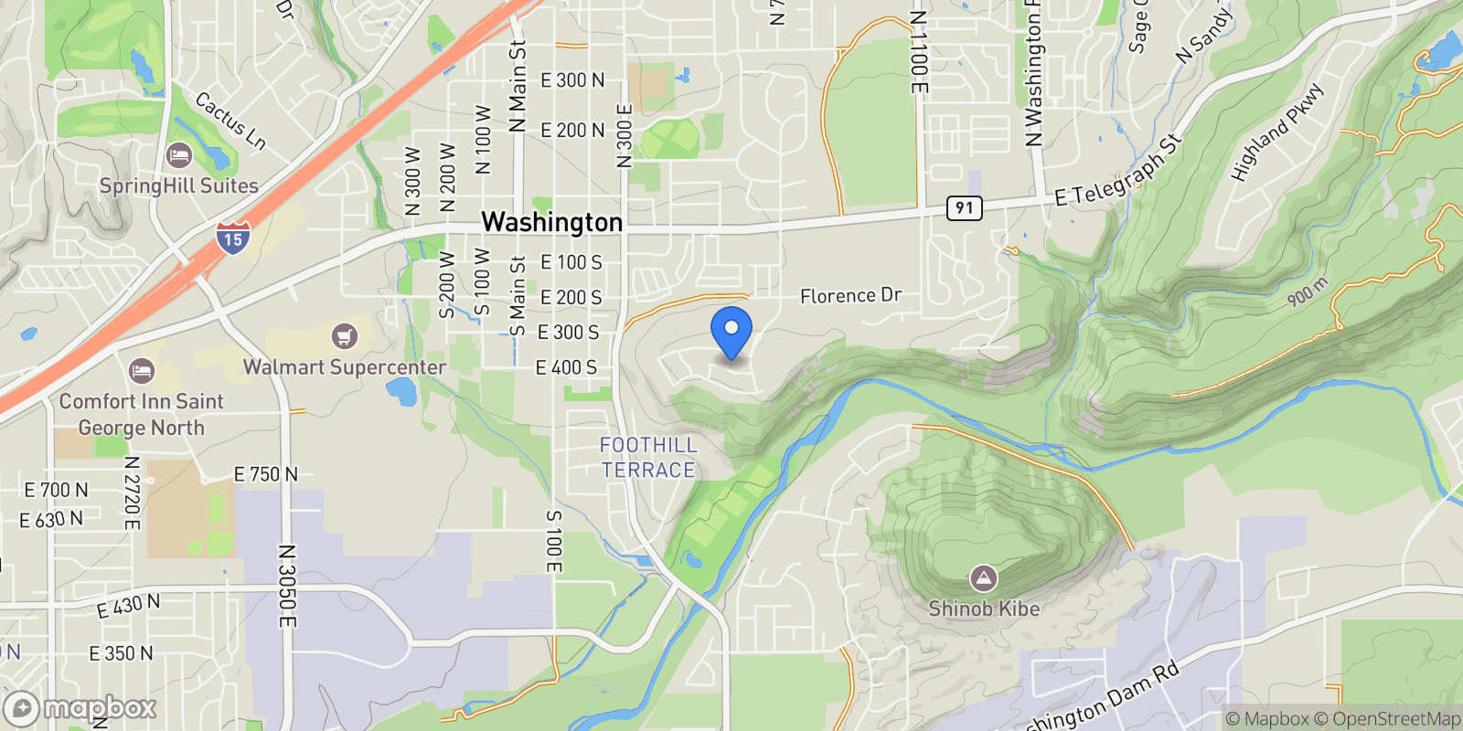 Map showing 587 E Amiata Way, Washington, UT 84780, Washington, Utah, United States.