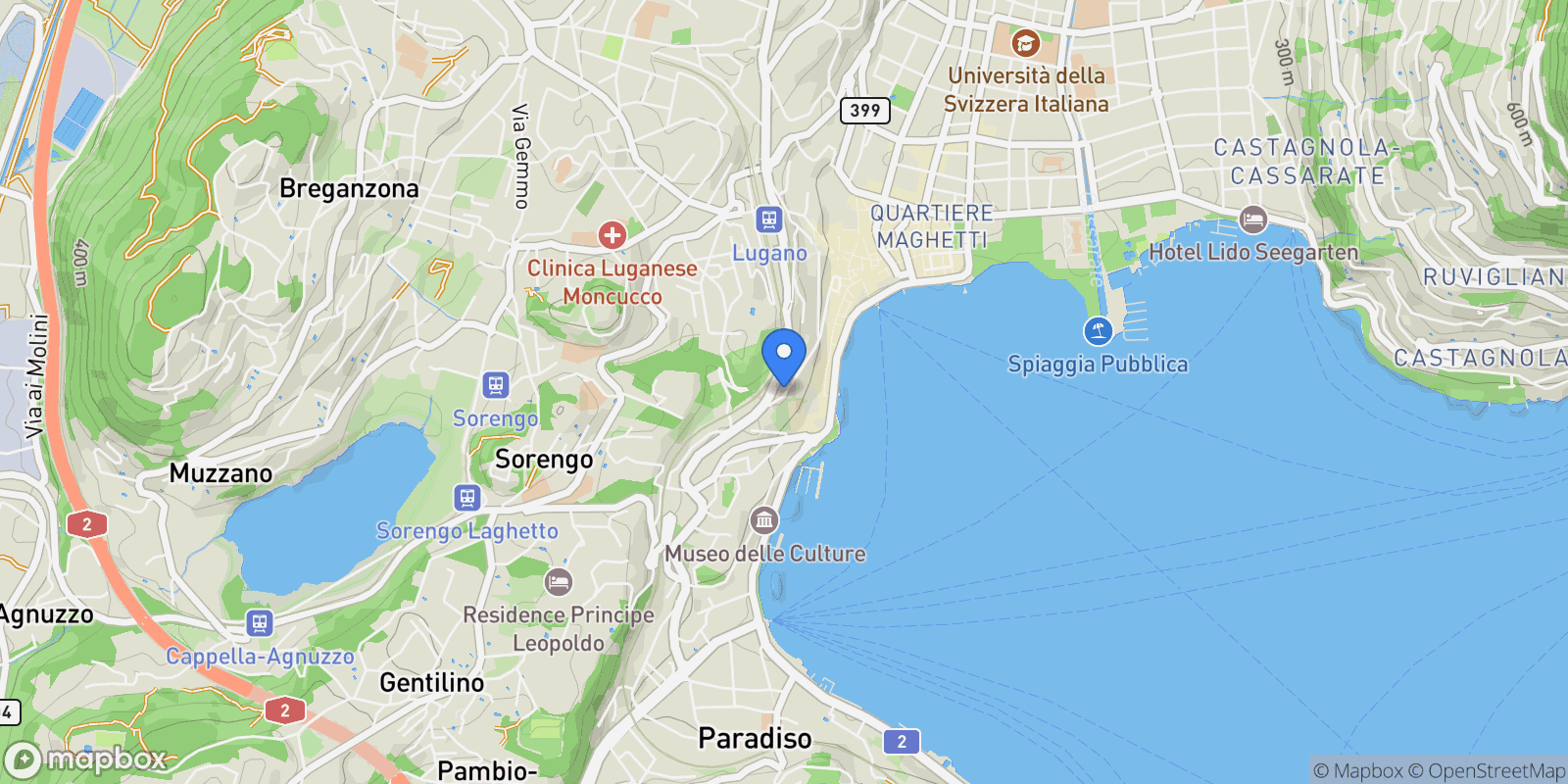 Map showing Melide lungolago, Melide, TI 6815, Lugano, Ticino, Switzerland.
