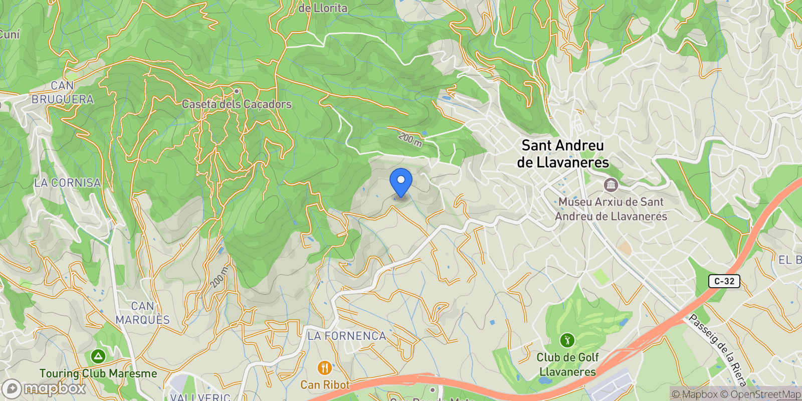 Map showing VEÏNAT DE MATA, 08304, MATARÓ, BARCELONA, MATARÓ, Mataro, Catalonia, Spain.
