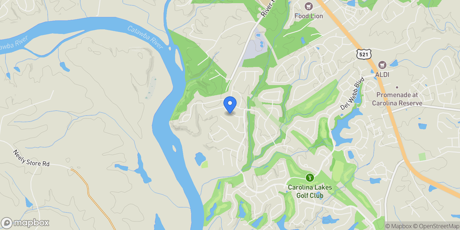 Map showing 8033 Pawleys Court , Fort Mill, SC 29707, Indian Land, South Carolina, United States.
