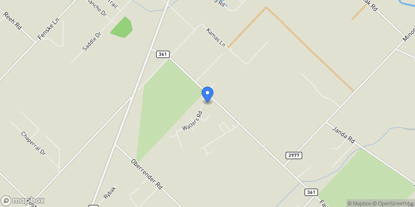 Map showing 4821 Walters Road, Richmond, TX 77469, Rosenberg, Texas, United States.