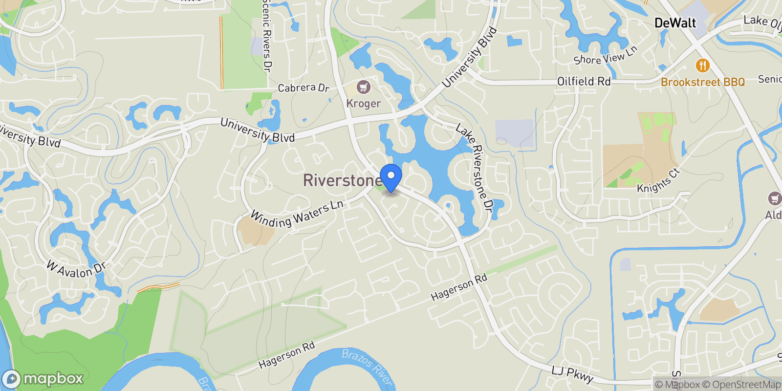 Map showing 4503 Riley Way Lane, Sugar Land, TX 77479, Sugar Land, Texas, United States.
