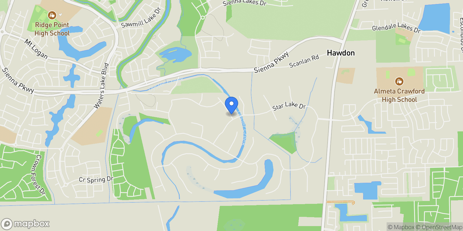 Map showing 7843 Lakebrook Drive, Missouri City, TX 77459, Missouri City, Texas, United States.