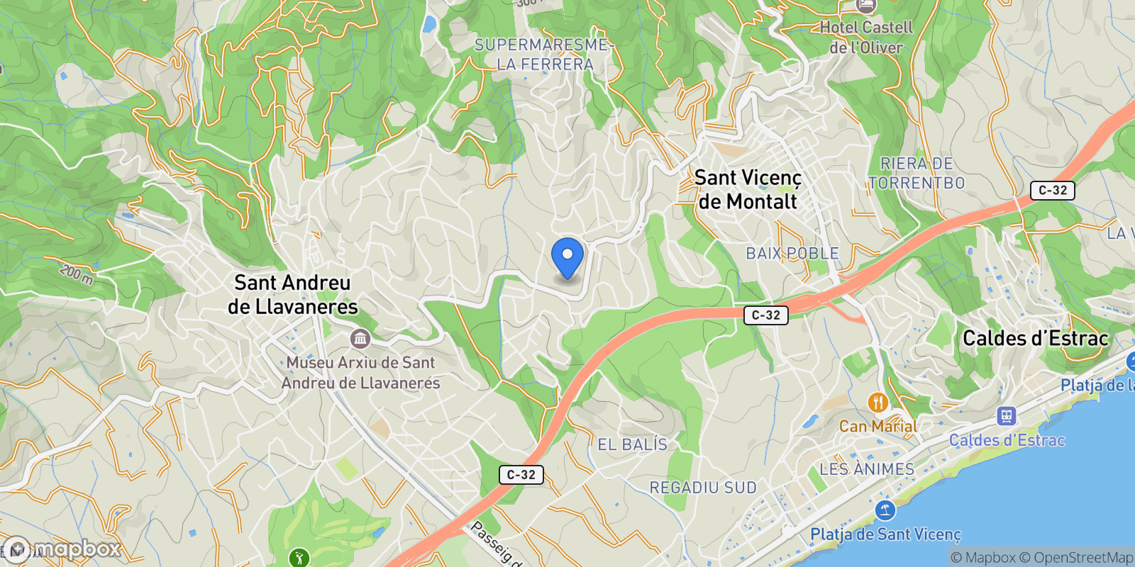 Map showing Carrer del Balís, 08394, Sant Vicenç de Montalt, Barcelona, Sant Vicenç de Montalt, Sant Vicenc de Montalt, Catalonia, Spain.