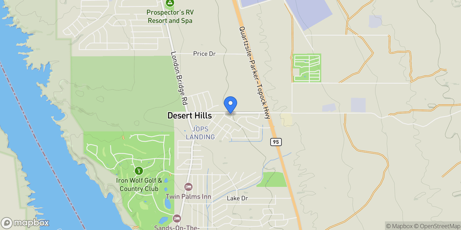 Map showing 3991 London St, Lake Havasu City, AZ 86404, Desert Hills, Arizona, United States.