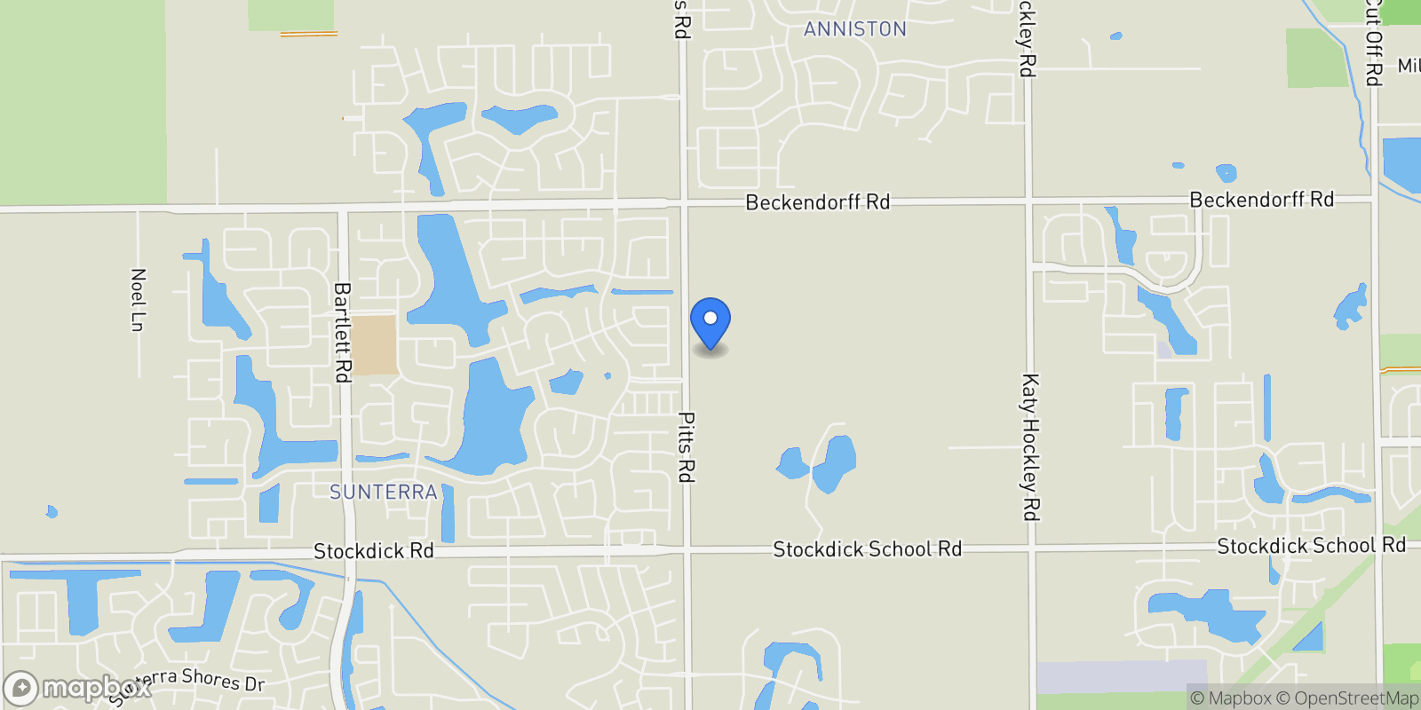 Map showing 5614 Pitts Road, Katy, TX 77493, Katy, Texas, United States.