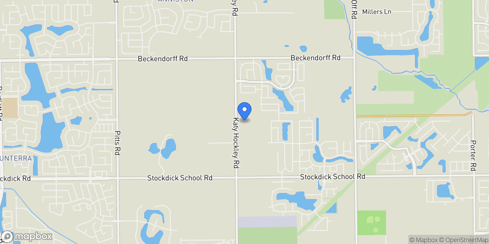 Map showing 5434 Katy Hockley Road, Katy, TX 77493, Katy, Texas, United States.