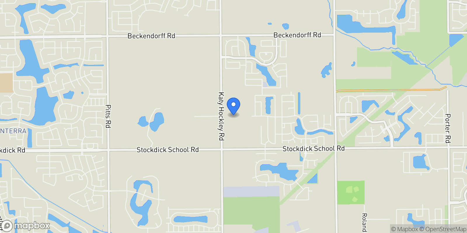 Map showing 5138 Katy Hockley Road, Katy, TX 77493, Katy, Texas, United States.