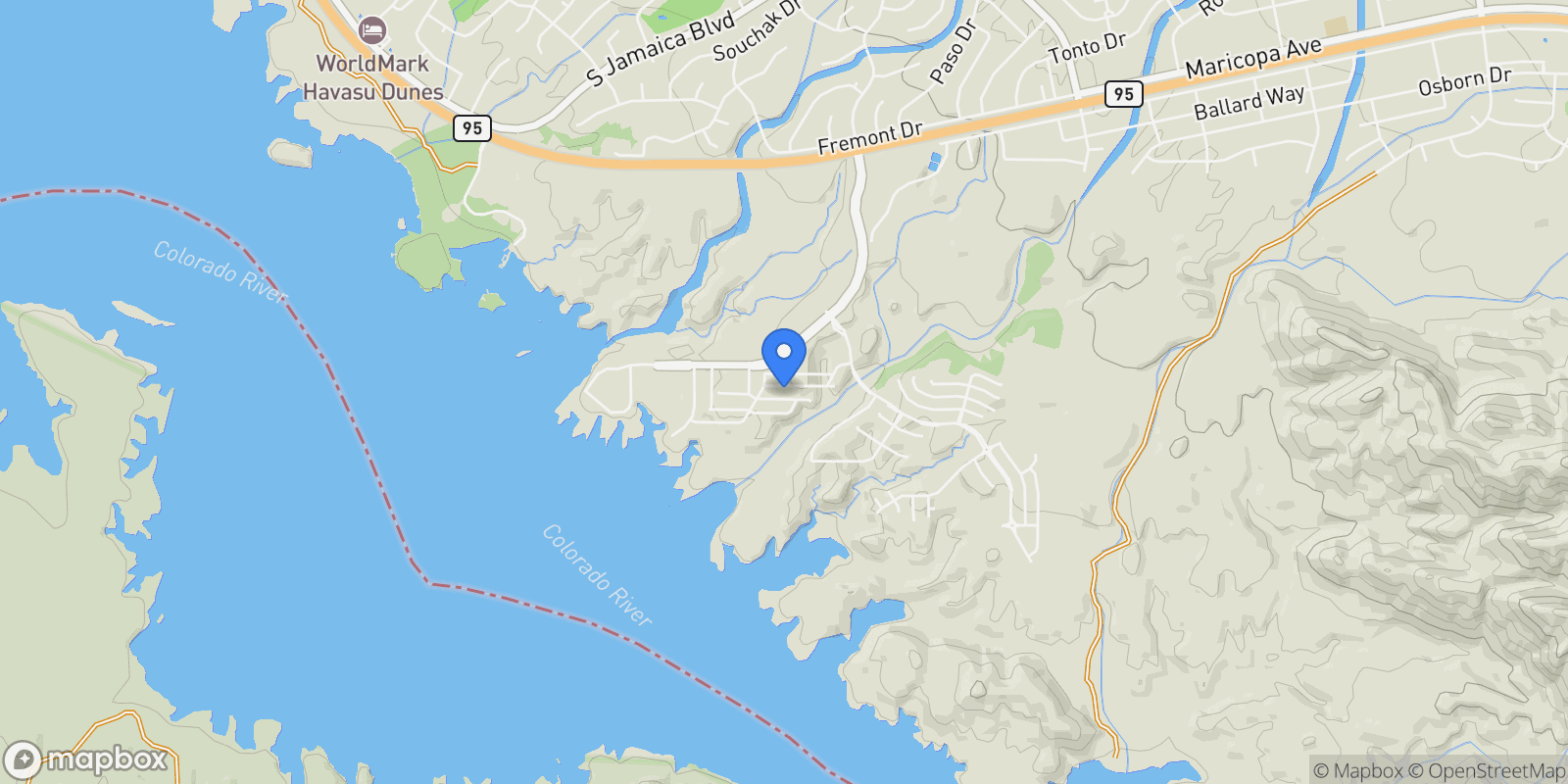 Map showing 2322 Anchor Way, Lake Havasu City, AZ 86406, Lake Havasu City, Arizona, United States.
