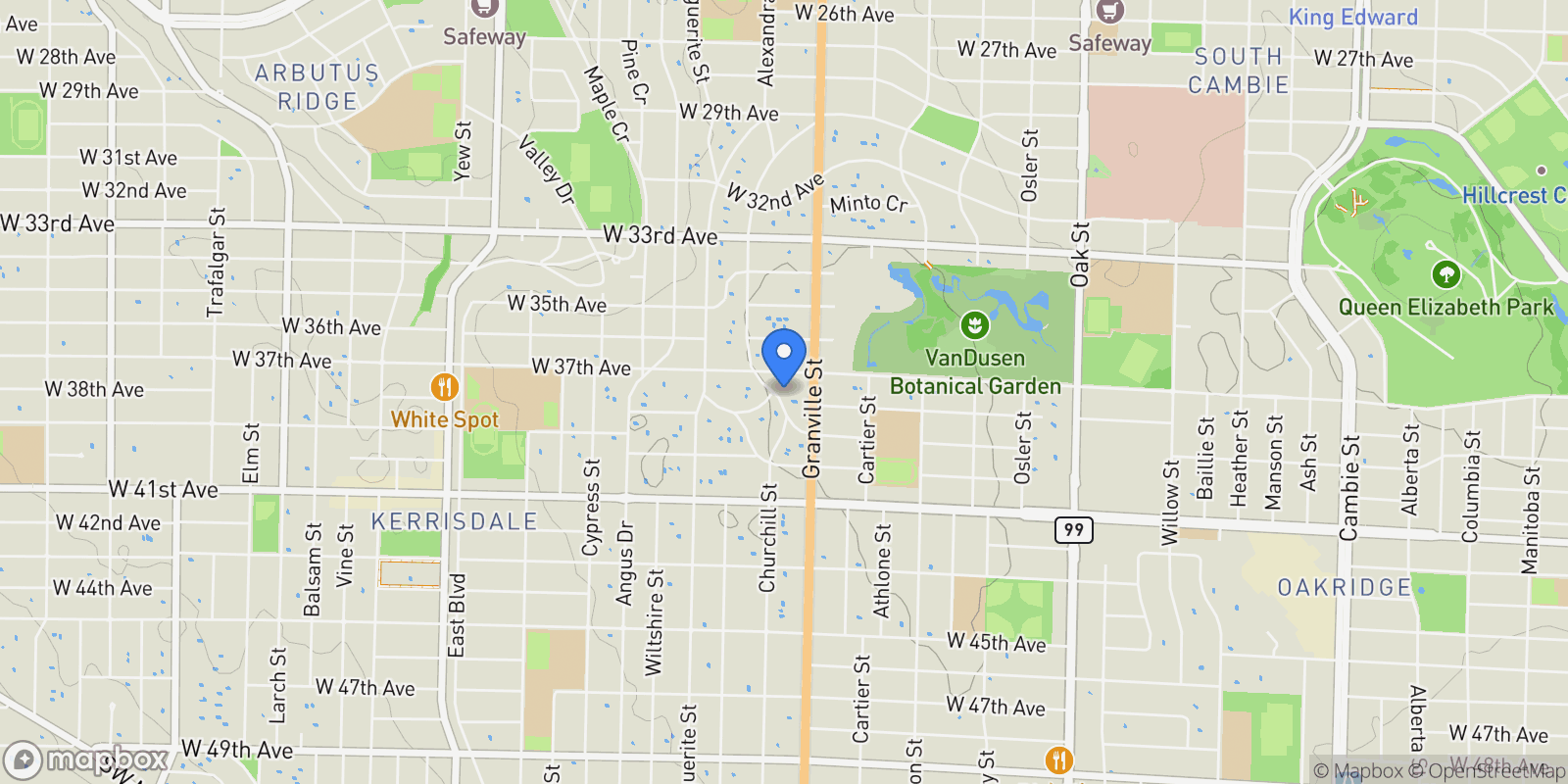Map showing 5376 Connaught Drive, Vancouver, BC, V6M3G6, CANADA, Vancouver, British Columbia, Canada.