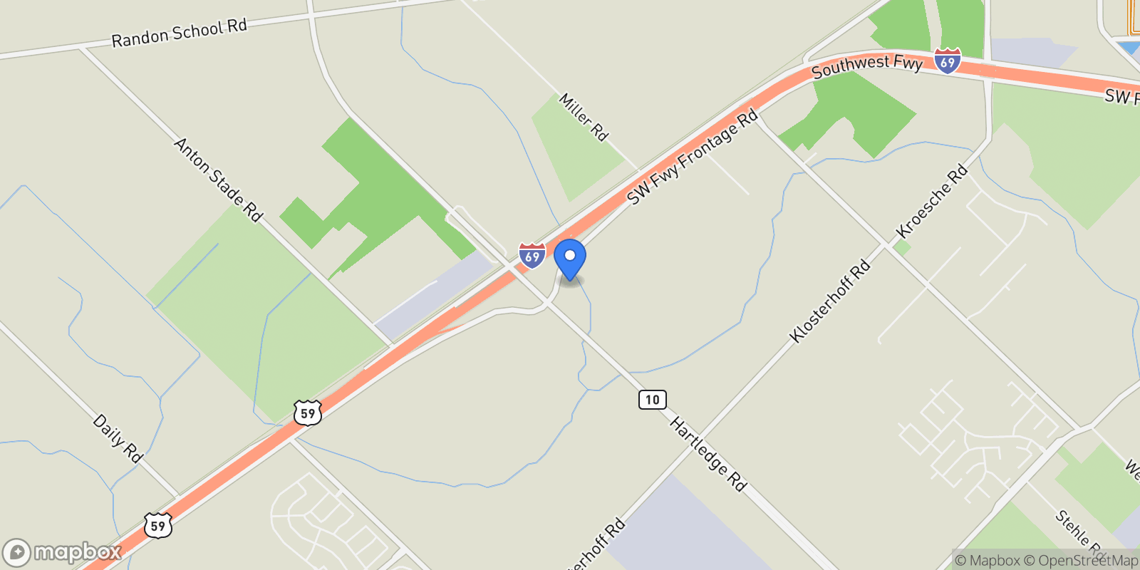 Map showing 00 Hartledge Road, Rosenberg, TX 77471, Rosenberg, Texas, United States.