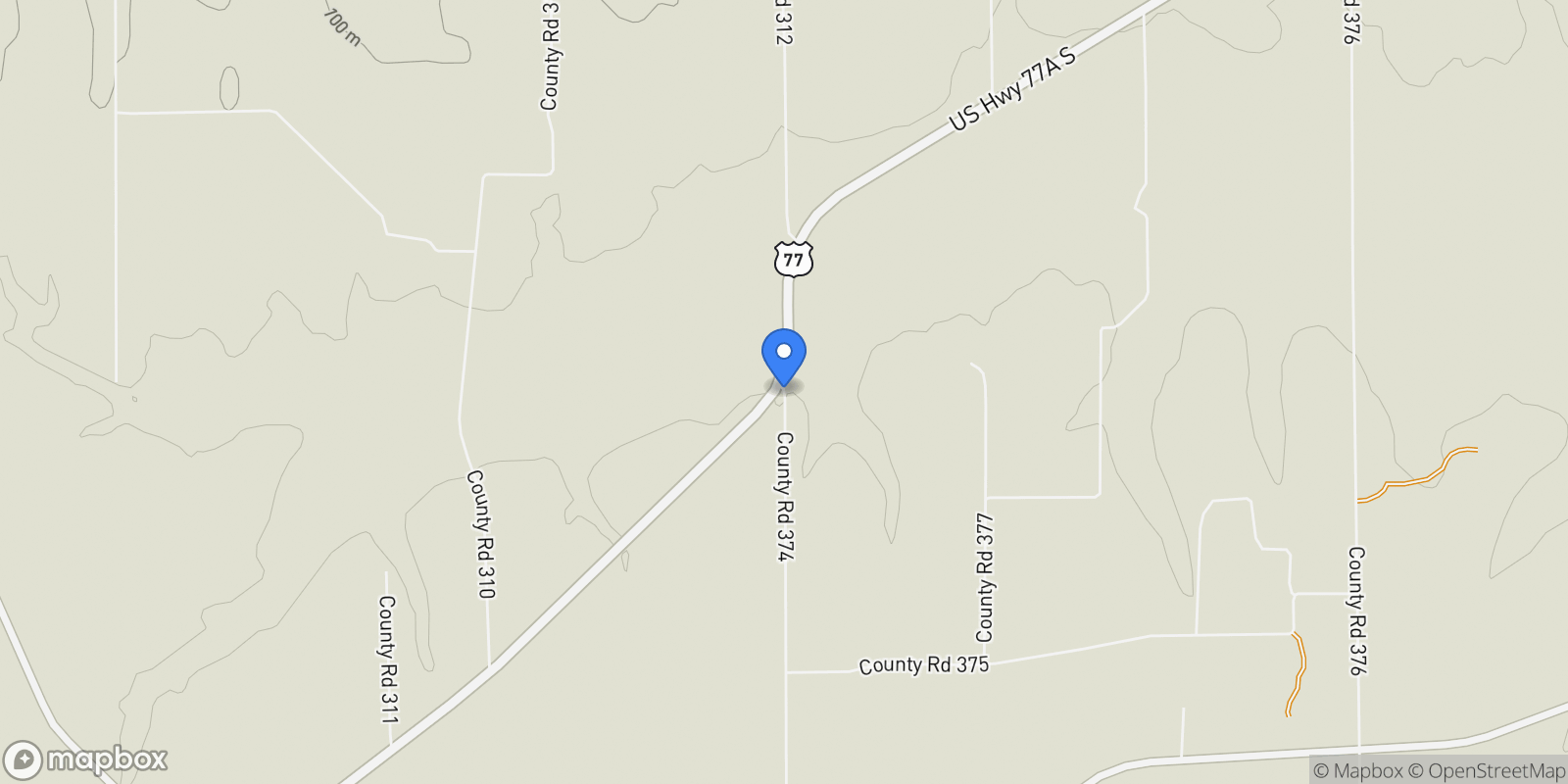 Map showing 0 County Road 374, Hallettsville, TX 77964, Yoakum, Texas, United States.