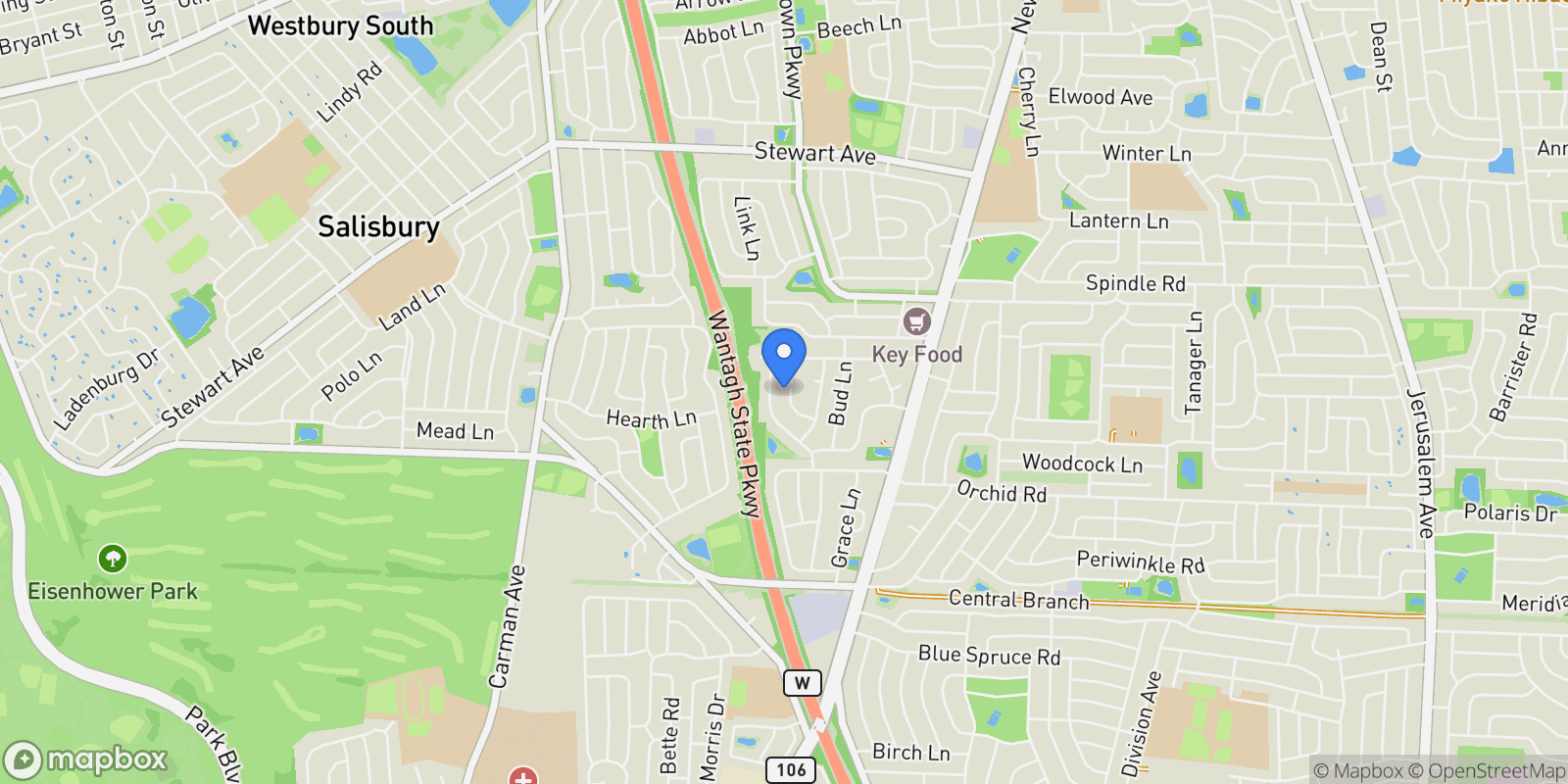 Map showing 101 Beverly Place, Levittown, NY 11756, Levittown, New York, United States.