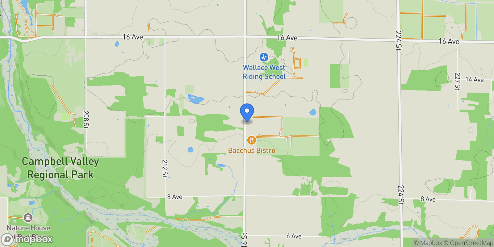 Map showing 1194 216 Street, Langley, BC, V2Z1R3, CANADA, Langley Township, British Columbia, Canada.