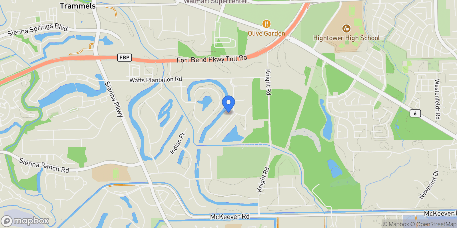 Map showing 4502 Creek Point Lane, Missouri City, TX 77459, Missouri City, Texas, United States.