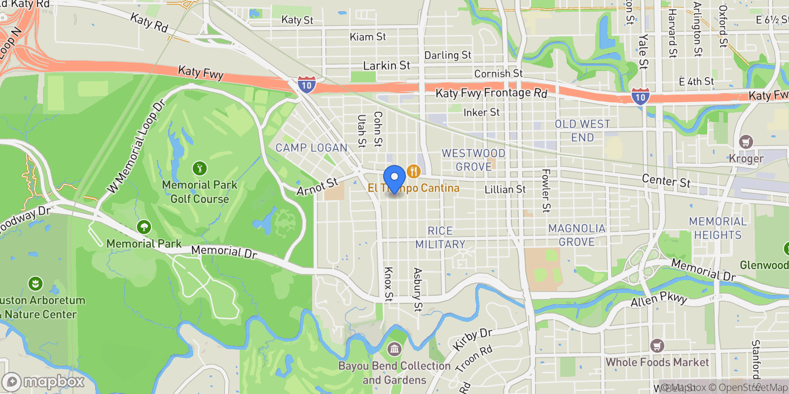 Map showing 805 Birdsall Street, Houston, TX 77007, Houston, Texas, United States.