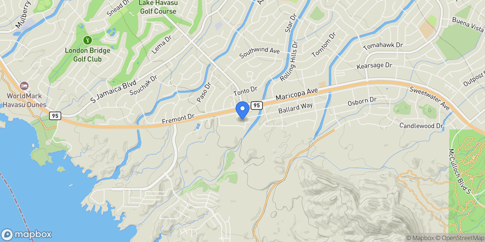 Map showing 1081/1091 Acoma Blvd S, Lake Havasu City, AZ 86406, Lake Havasu City, Arizona, United States.
