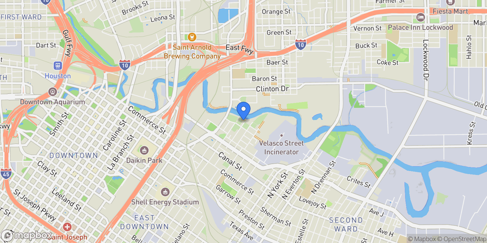 Map showing 631 N Live Oak Street, Houston, TX 77003, Houston, Texas, United States.