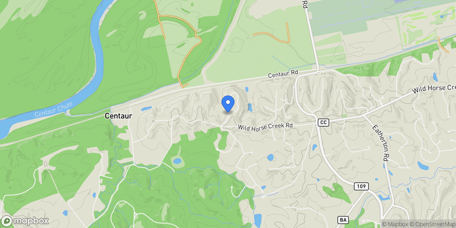 Map showing 287 Larimore Valley Drive, Wildwood, Missouri, United States.