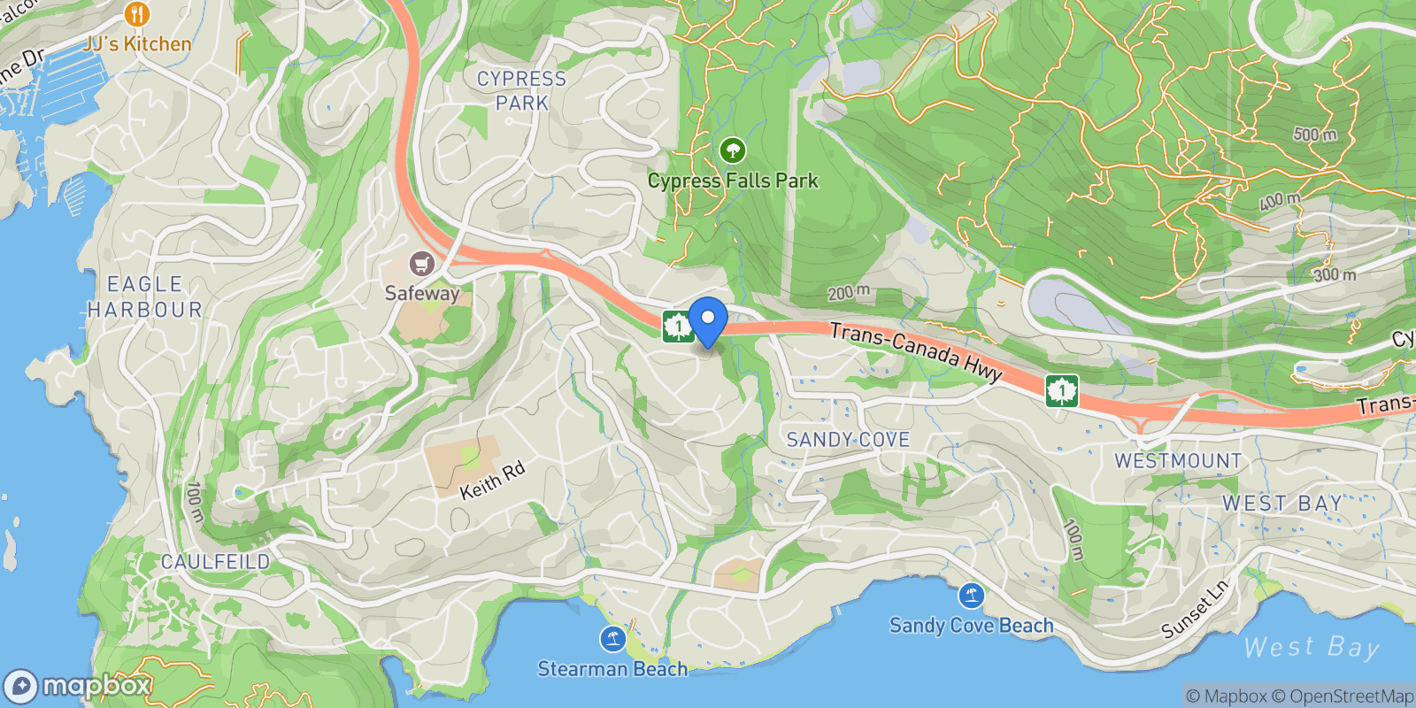Map showing 4228 Rockridge Crescent, West Vancouver, BC, V7W1B1, CANADA, West Vancouver, British Columbia, Canada.