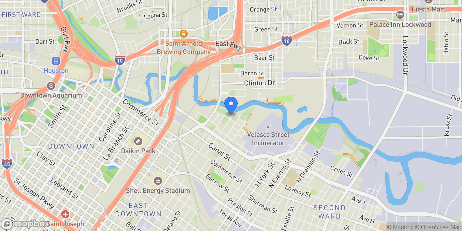Map showing 607 N Live Oak Street, Houston, TX 77003, Houston, Texas, United States.