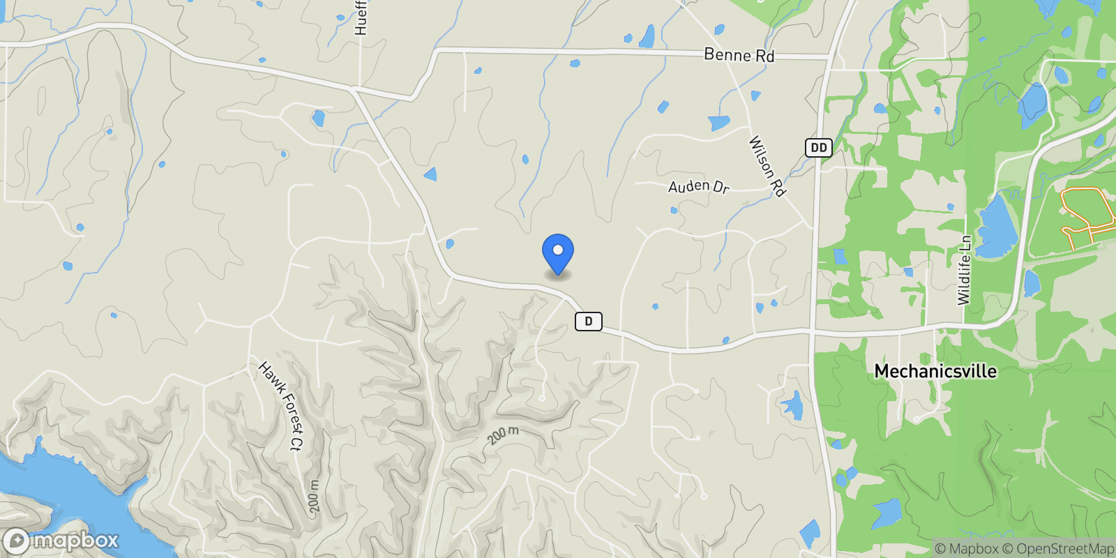 Map showing 4075 Highway D, Defiance, Missouri, United States.