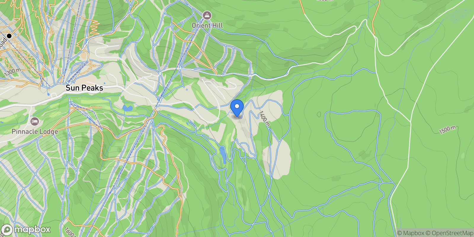 Map showing 7000 McGillivray Lake Drive 16, Sun Peaks, British Columbia, Canada.