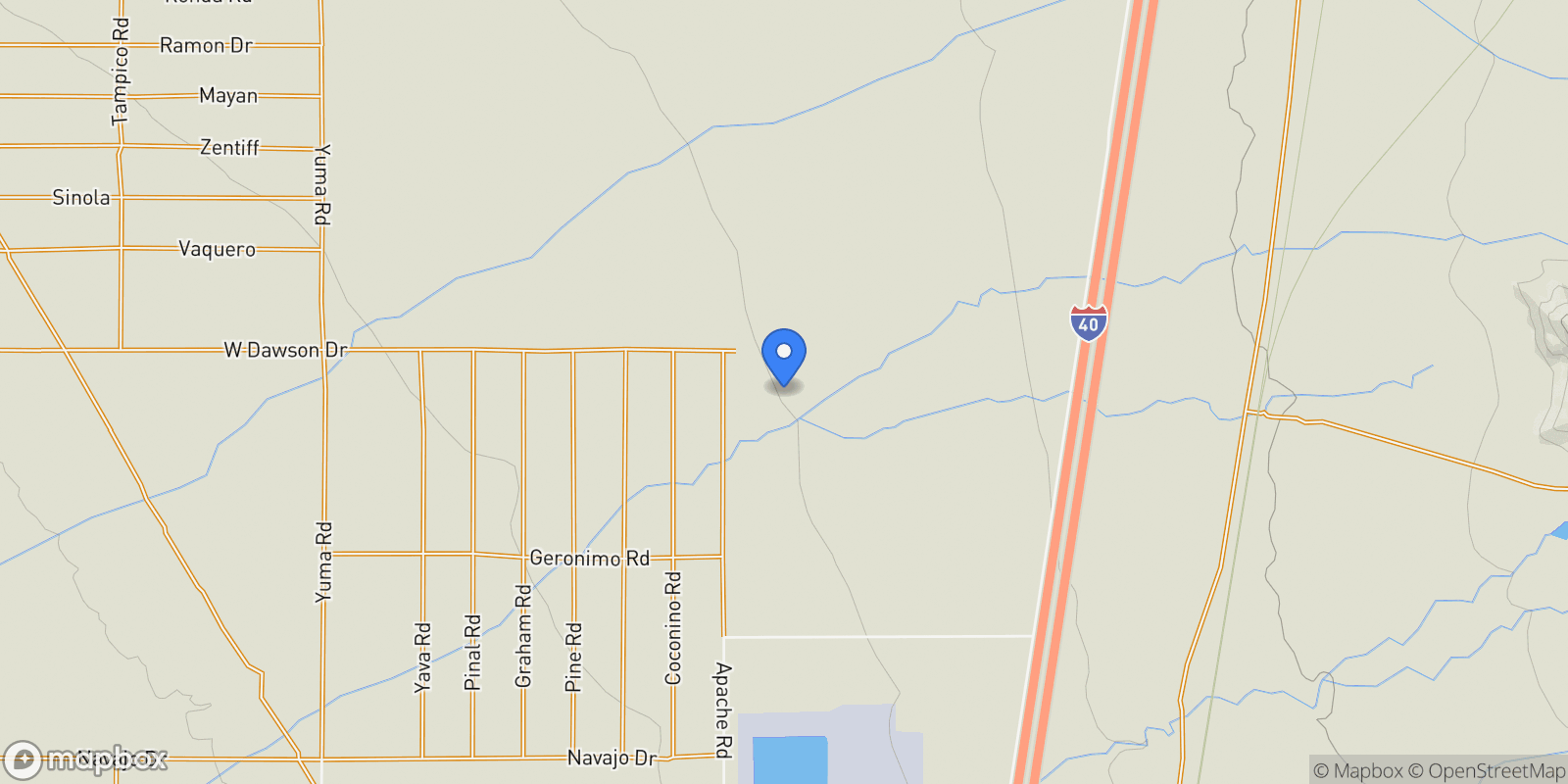Map showing 0 I-40 40, Kingman, AZ 86401, Golden Valley, Arizona, United States.