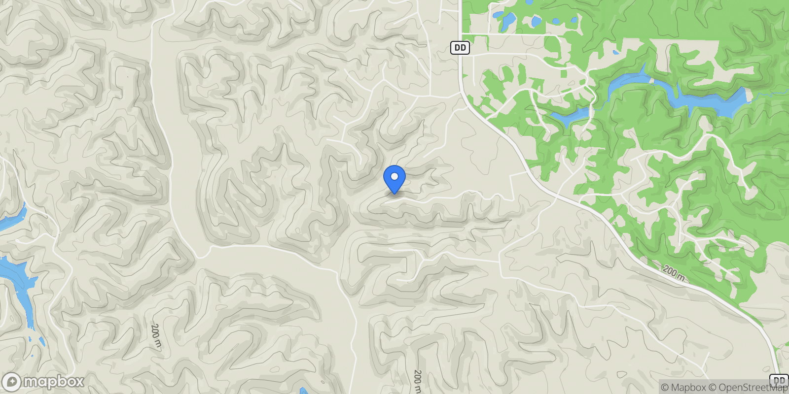 Map showing 3940 Indian Ridge Lane, Defiance, Missouri, United States.