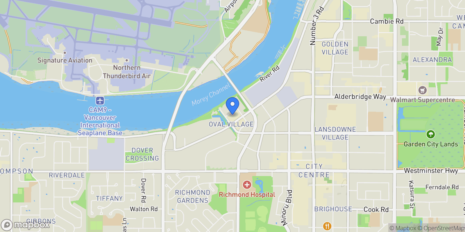 Map showing 6622 Pearson Way # 1205, Richmond, BC, V7C0E4, CANADA, Richmond, British Columbia, Canada.