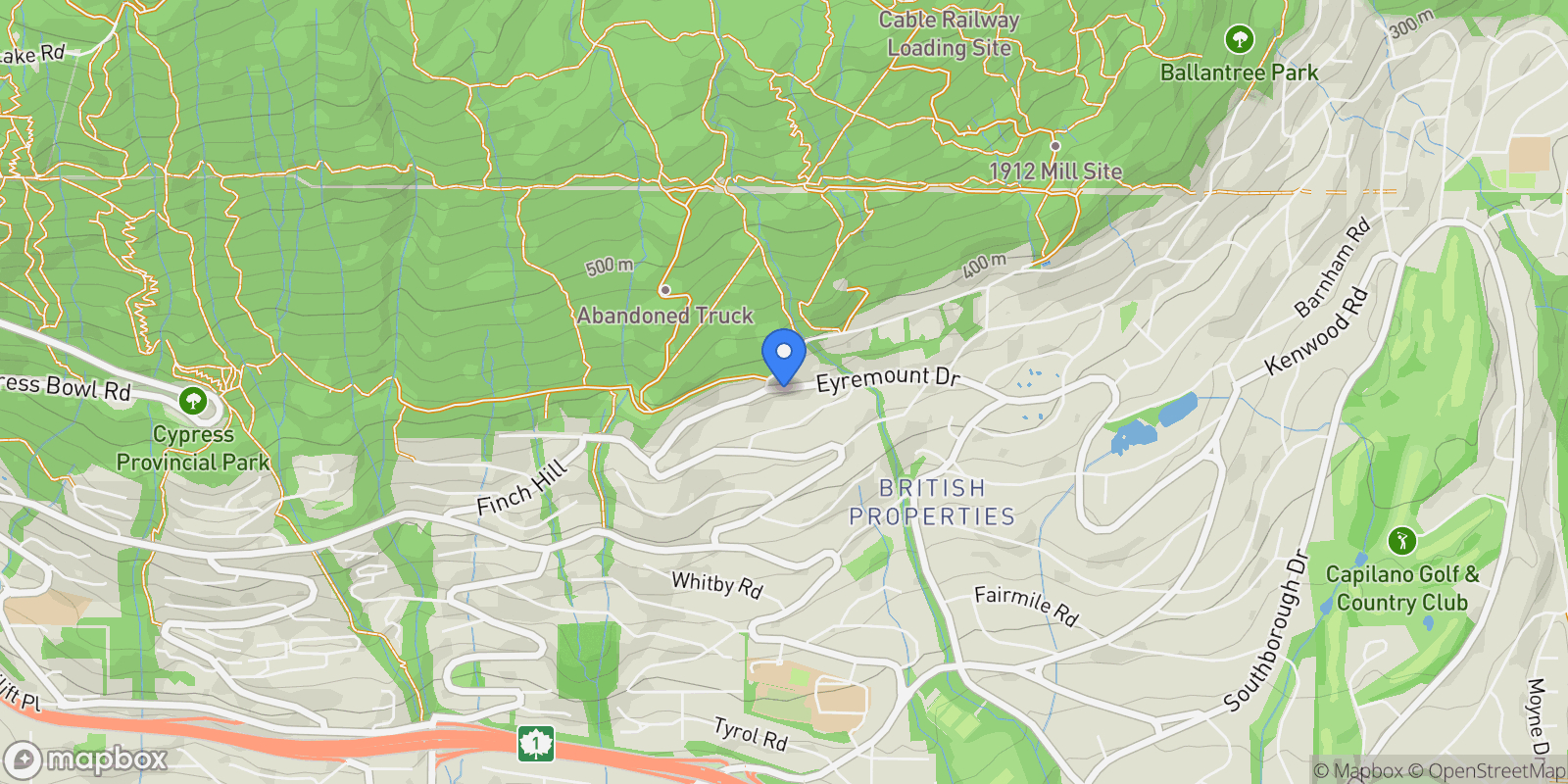Map showing 1182 Eyremount Drive, West Vancouver, BC, V7S 2C5, CANADA, West Vancouver, British Columbia, Canada.
