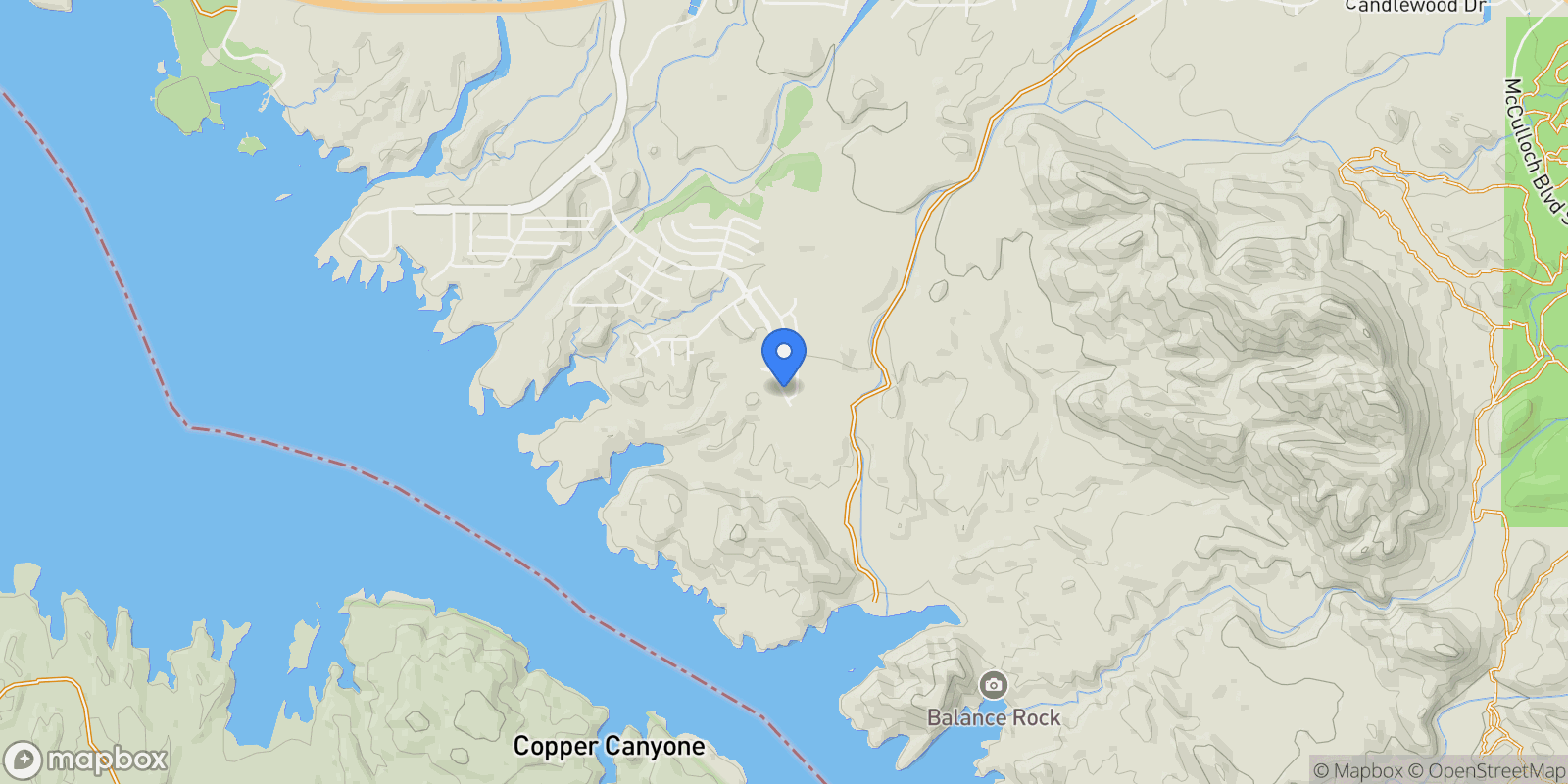 Map showing 2551 Copper Canyon Dr, Lake Havasu City, AZ 86406, Lake Havasu City, Arizona, United States.