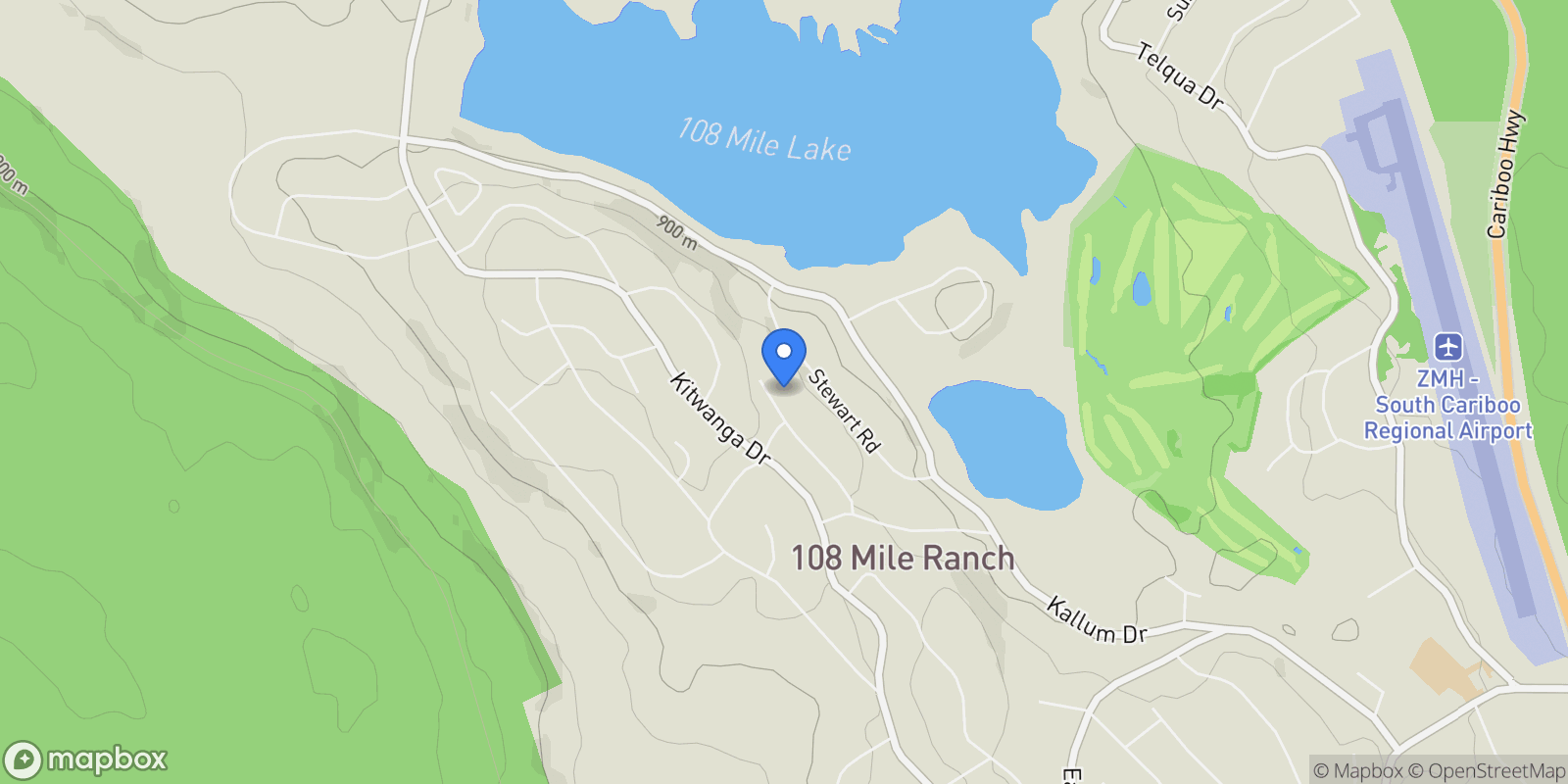 Map showing 4867 Tattersfield Place, Cariboo G, British Columbia, Canada.