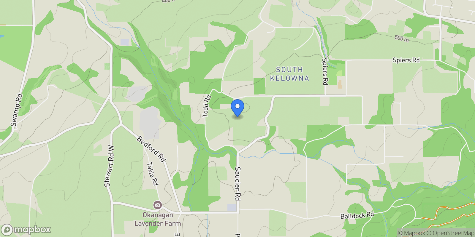 Map showing 2375 Grantham Road, Kelowna, BC, V1W4B7, CANADA, Kelowna, British Columbia, Canada.
