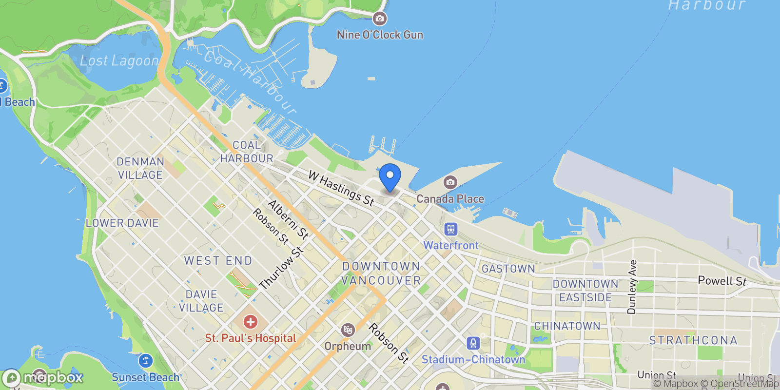 Map showing 1011 West Cordova Street, #4401, Vancouver, V6C 0B2, CANADA, Vancouver, British Columbia, Canada.