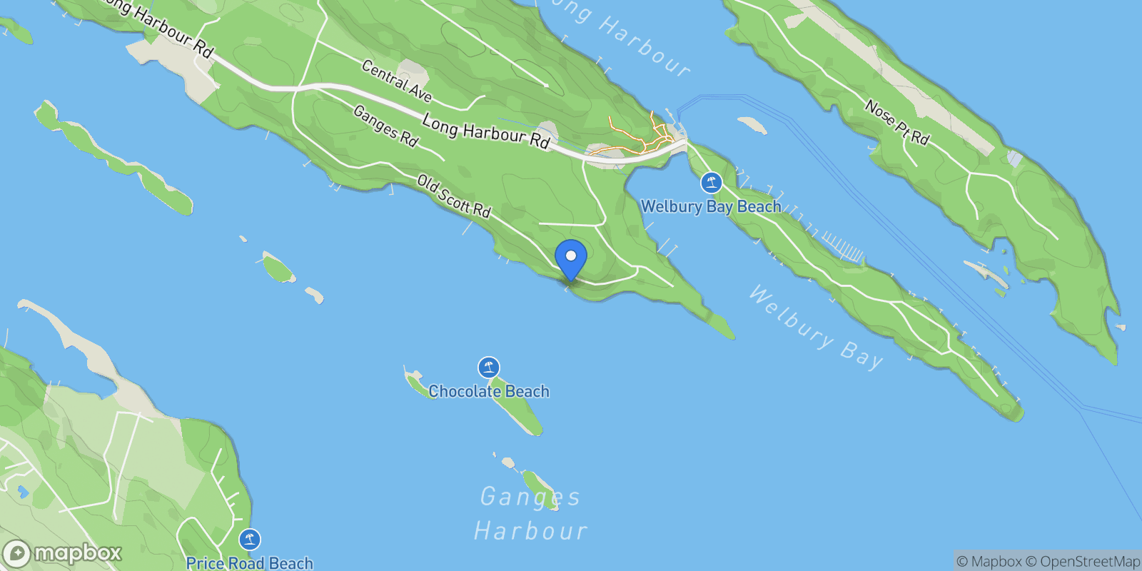 Map showing 416 Old Scott Road, Salt Spring, BC, V8K2L7, CANADA, Long Harbour, British Columbia, Canada.