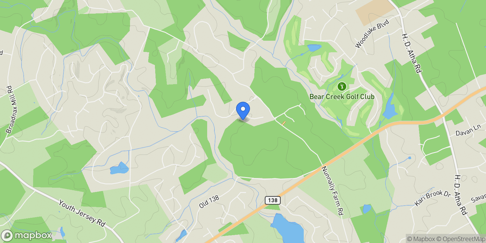 Map showing 1205 Highgrove Court, Monroe, Georgia, United States.
