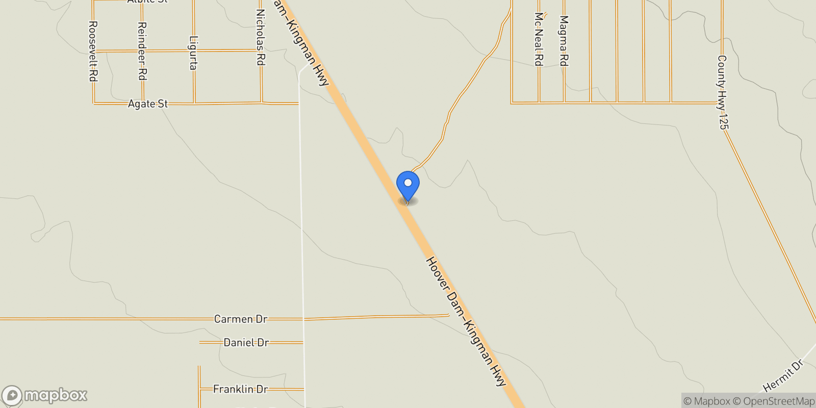 Map showing 0 Interstate 11, Golden Valley, AZ 86413, Golden Valley, Arizona, United States.
