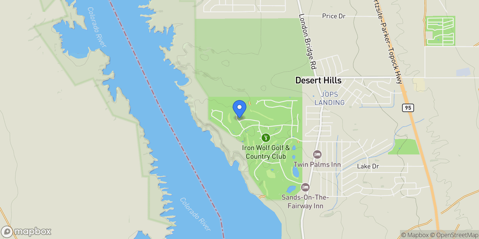 Map showing 3746 N Winifred Way, Lake Havasu City, AZ 86404, Desert Hills, Arizona, United States.