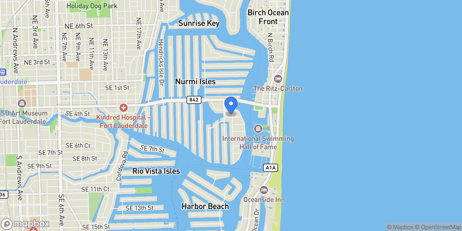 Map showing 359 Poinciana Dr, Fort Lauderdale, Florida, United States.