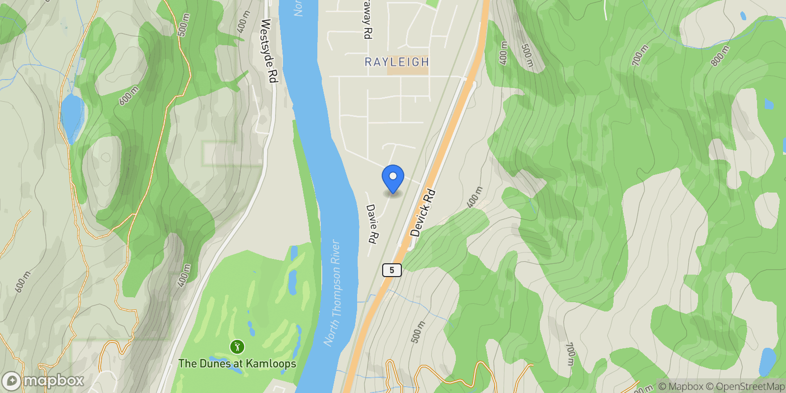 Map showing 4154 Cameron Road, Kamloops, British Columbia, Canada.
