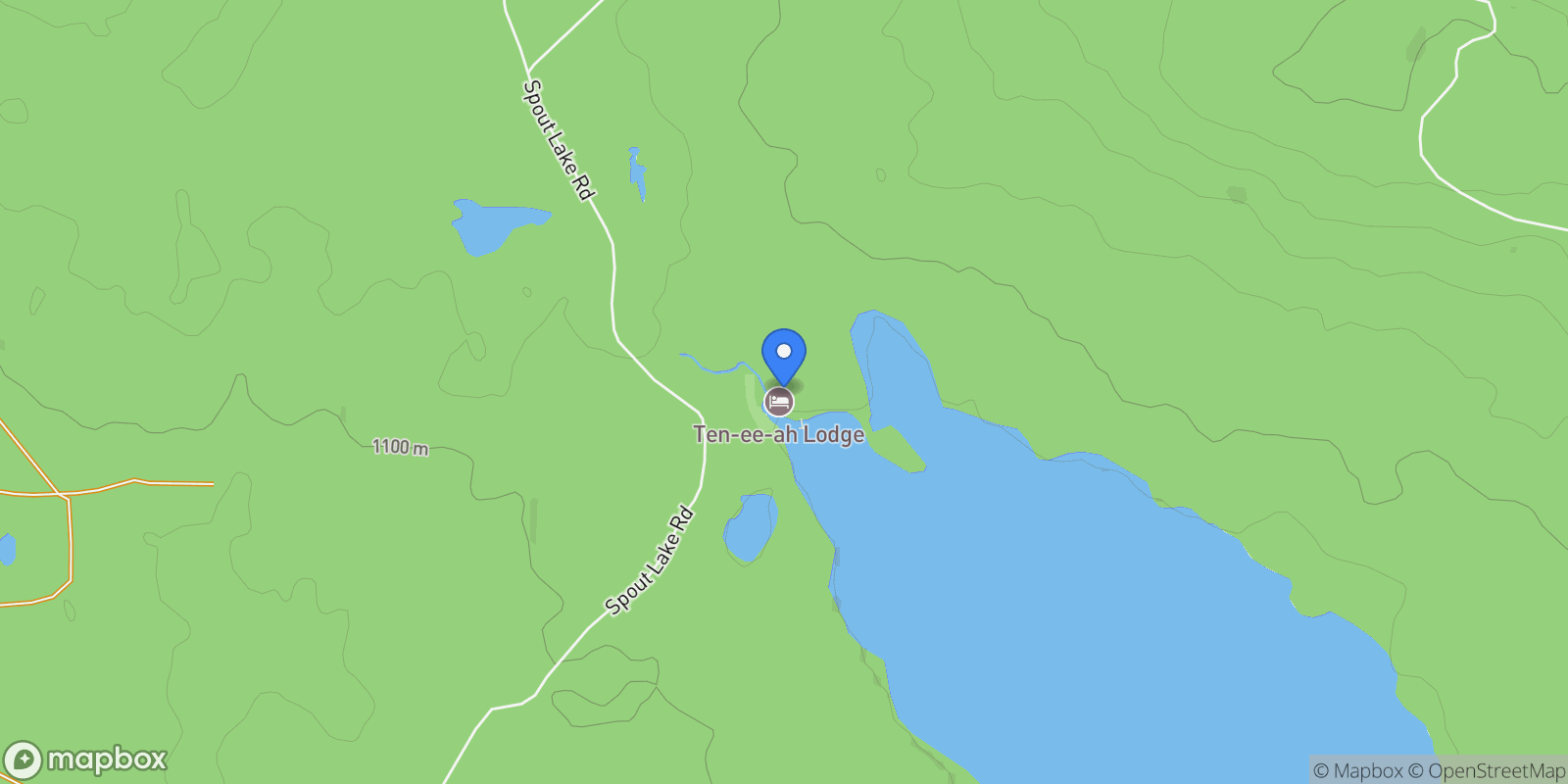 Map showing 1799 Spout Lake Road, Lac la Hache, British Columbia, Canada.