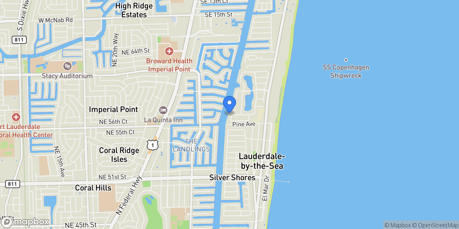 Map showing 34 Minnetonka Rd, Fort Lauderdale, Florida, United States.