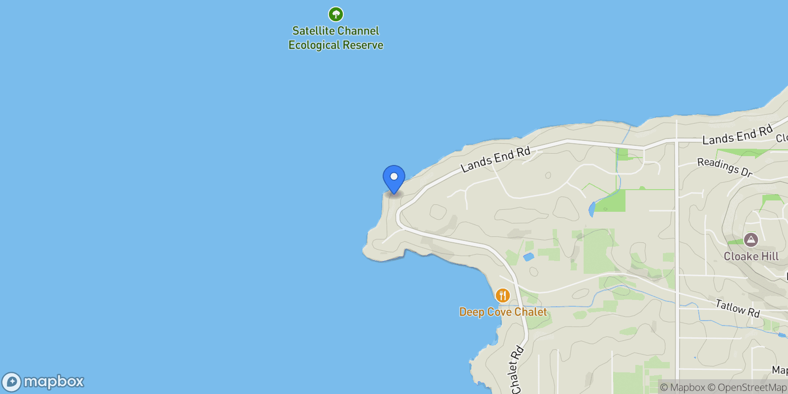 Map showing 418 Lands End Rd, North Saanich, BC, V8L5L9, CANADA, North Saanich, British Columbia, Canada.