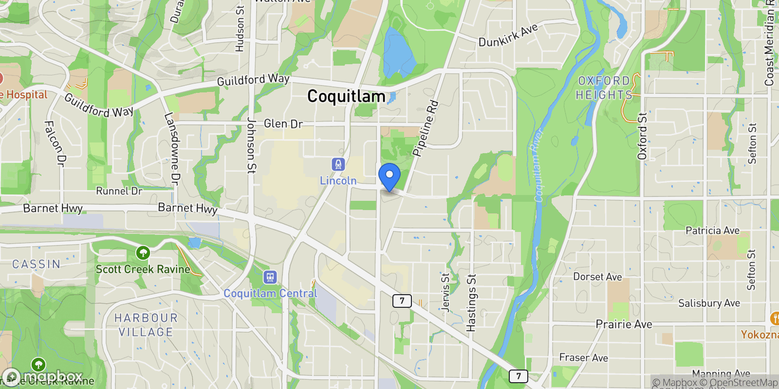 Map showing 3080 Lincoln, #3706, Coquitlam, BC, V3B 0L9, CANADA, Coquitlam, British Columbia, Canada.