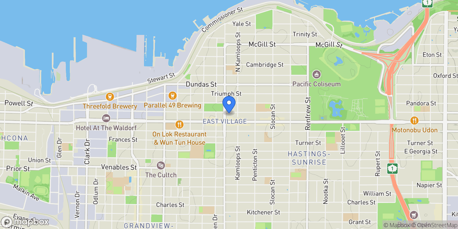Map showing 2428 Franklin Street, Vancouver, BC, V5K1X4, CANADA, Vancouver, British Columbia, Canada.