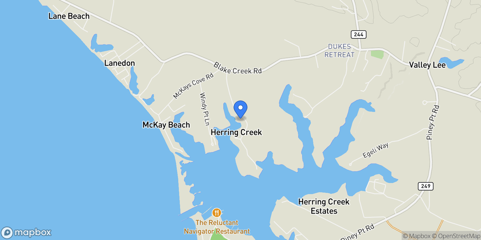 Map showing 18937 Hodges Lane, Leonardtown, MD 20650, Leonardtown, Maryland, United States.