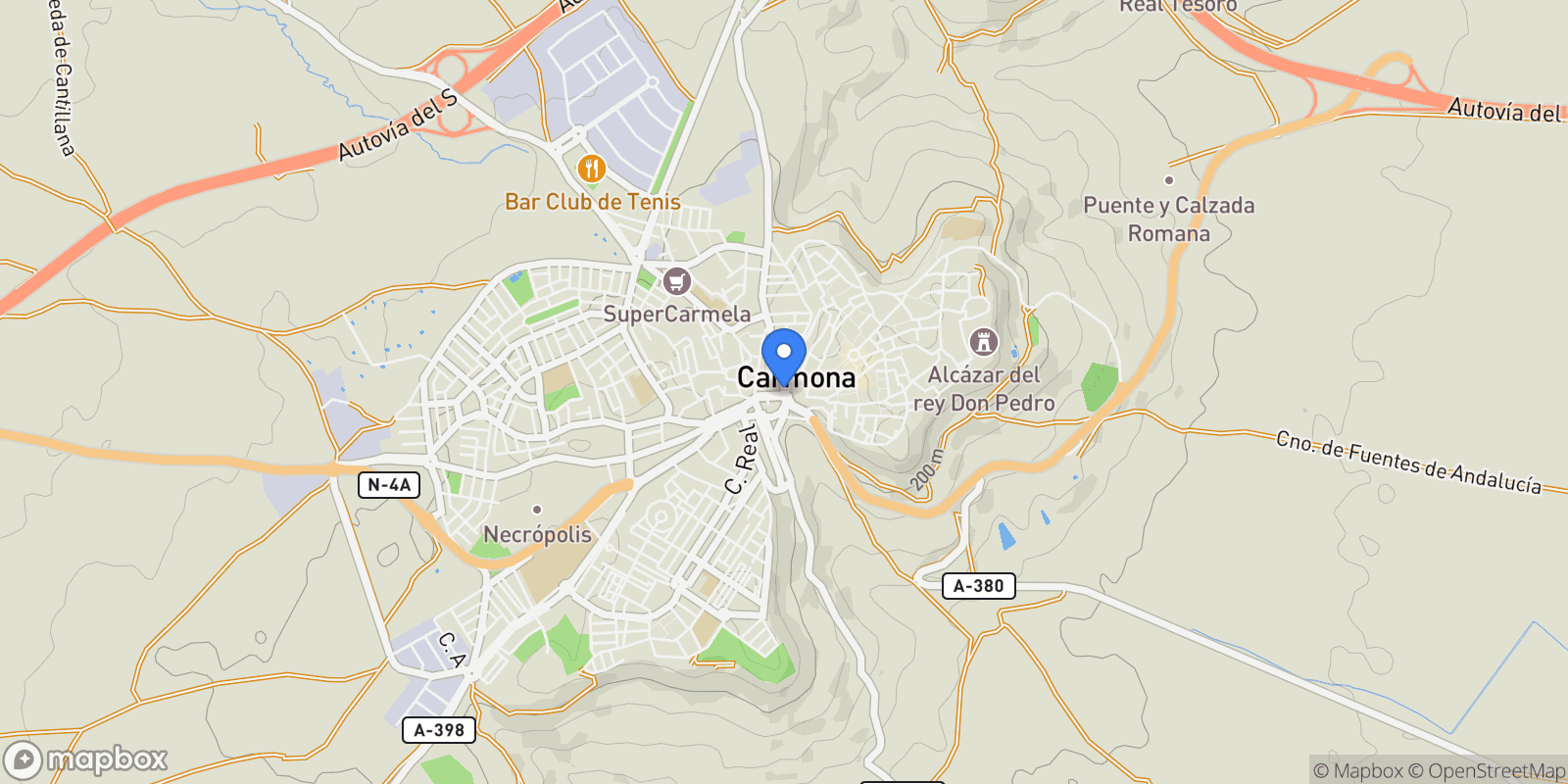 Map showing 41410 Carmona, Seville, Spain, Carmona, Andalusia, Spain.