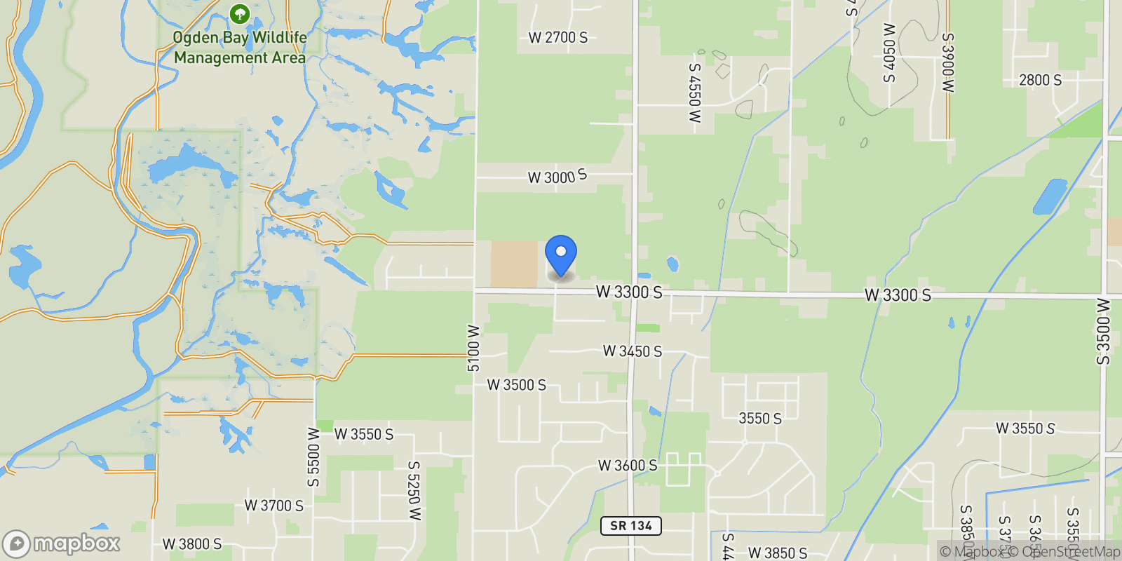 Map showing 3268 S 4950 W, Ogden, Utah, United States.